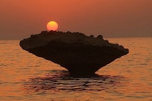 صخره قارچی جزیره کیش