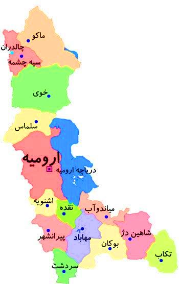 مقاطعات محافظة أذربیجان الغربیة