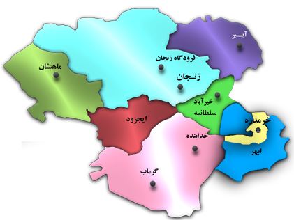 Comtés de la Province du Zandjan