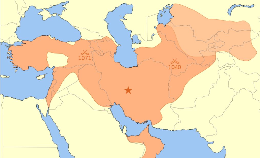 Le territoire de l'Empire seldjoukide